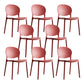 European Glam Style Plastic Chair Kitchen Dining Room Open Back Side Chairs Burgundy 8 Piece Set Clearhalo ' kitchen&dining_furn' 'Dining Chairs' 'Dining Tables & Seating' 'dining_chair' 'furn' 'furn_dining_chair' 'Furniture' 'furniture_dining_chair' 'Kitchen & Dining Furniture' 'kitchen' 3826351
