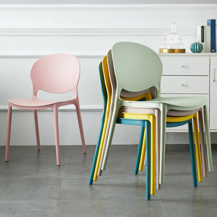 European Glam Style Plastic Chair Kitchen Dining Room Open Back Side Chairs Clearhalo ' kitchen&dining_furn' 'Dining Chairs' 'Dining Tables & Seating' 'dining_chair' 'furn' 'furn_dining_chair' 'Furniture' 'furniture_dining_chair' 'Kitchen & Dining Furniture' 'kitchen' 3826355