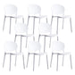 European Glam Style Plastic Chair Kitchen Dining Room Open Back Side Chairs White 8 Piece Set Clearhalo ' kitchen&dining_furn' 'Dining Chairs' 'Dining Tables & Seating' 'dining_chair' 'furn' 'furn_dining_chair' 'Furniture' 'furniture_dining_chair' 'Kitchen & Dining Furniture' 'kitchen' 3826356