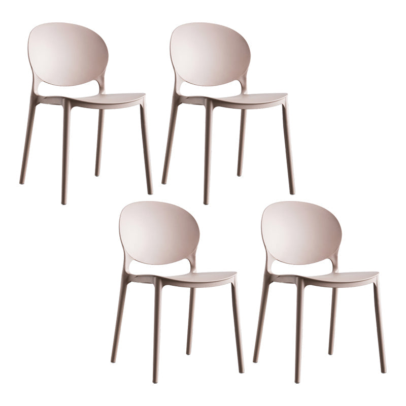 European Glam Style Plastic Chair Kitchen Dining Room Open Back Side Chairs Khaki 4 Piece Set Clearhalo ' kitchen&dining_furn' 'Dining Chairs' 'Dining Tables & Seating' 'dining_chair' 'furn' 'furn_dining_chair' 'Furniture' 'furniture_dining_chair' 'Kitchen & Dining Furniture' 'kitchen' 3826357