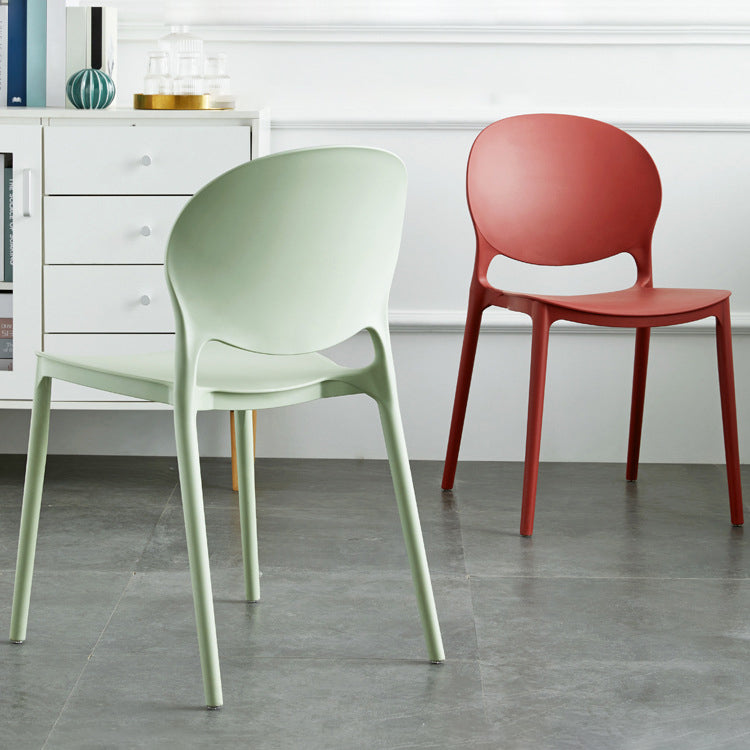 European Glam Style Plastic Chair Kitchen Dining Room Open Back Side Chairs Clearhalo ' kitchen&dining_furn' 'Dining Chairs' 'Dining Tables & Seating' 'dining_chair' 'furn' 'furn_dining_chair' 'Furniture' 'furniture_dining_chair' 'Kitchen & Dining Furniture' 'kitchen' 3826358