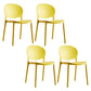 European Glam Style Plastic Chair Kitchen Dining Room Open Back Side Chairs Yellow 4 Piece Set Clearhalo ' kitchen&dining_furn' 'Dining Chairs' 'Dining Tables & Seating' 'dining_chair' 'furn' 'furn_dining_chair' 'Furniture' 'furniture_dining_chair' 'Kitchen & Dining Furniture' 'kitchen' 3826361