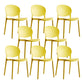 European Glam Style Plastic Chair Kitchen Dining Room Open Back Side Chairs Yellow 8 Piece Set Clearhalo ' kitchen&dining_furn' 'Dining Chairs' 'Dining Tables & Seating' 'dining_chair' 'furn' 'furn_dining_chair' 'Furniture' 'furniture_dining_chair' 'Kitchen & Dining Furniture' 'kitchen' 3826363