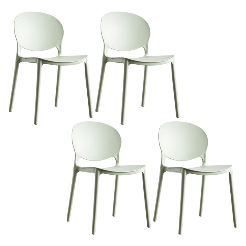 European Glam Style Plastic Chair Kitchen Dining Room Open Back Side Chairs Light Green 4 Piece Set Clearhalo ' kitchen&dining_furn' 'Dining Chairs' 'Dining Tables & Seating' 'dining_chair' 'furn' 'furn_dining_chair' 'Furniture' 'furniture_dining_chair' 'Kitchen & Dining Furniture' 'kitchen' 3826366