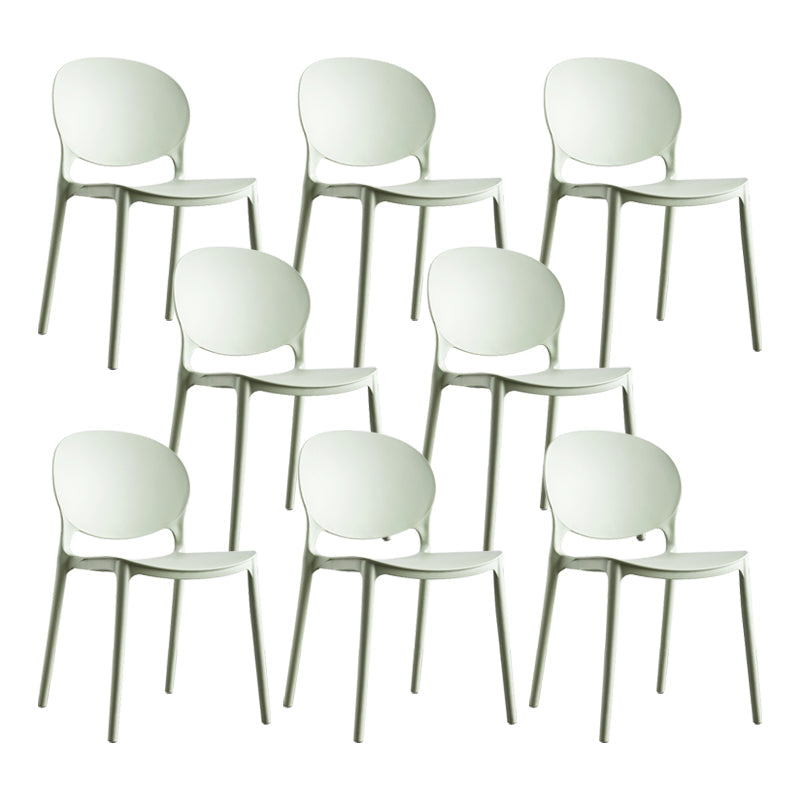 European Glam Style Plastic Chair Kitchen Dining Room Open Back Side Chairs Light Green 8 Piece Set Clearhalo ' kitchen&dining_furn' 'Dining Chairs' 'Dining Tables & Seating' 'dining_chair' 'furn' 'furn_dining_chair' 'Furniture' 'furniture_dining_chair' 'Kitchen & Dining Furniture' 'kitchen' 3826367