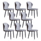 Contemporary Style Metal Chairs Wingback Side Kitchen Dining Room Chair Light Gray 8 Piece Set Clearhalo ' kitchen&dining_furn' 'Dining Chairs' 'Dining Tables & Seating' 'dining_chair' 'furn' 'furn_dining_chair' 'Furniture' 'furniture_dining_chair' 'Kitchen & Dining Furniture' 'kitchen' 3826370