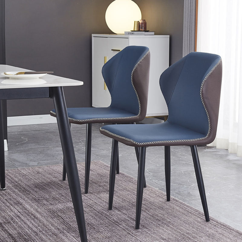 Contemporary Style Metal Chairs Wingback Side Kitchen Dining Room Chair Clearhalo ' kitchen&dining_furn' 'Dining Chairs' 'Dining Tables & Seating' 'dining_chair' 'furn' 'furn_dining_chair' 'Furniture' 'furniture_dining_chair' 'Kitchen & Dining Furniture' 'kitchen' 3826375
