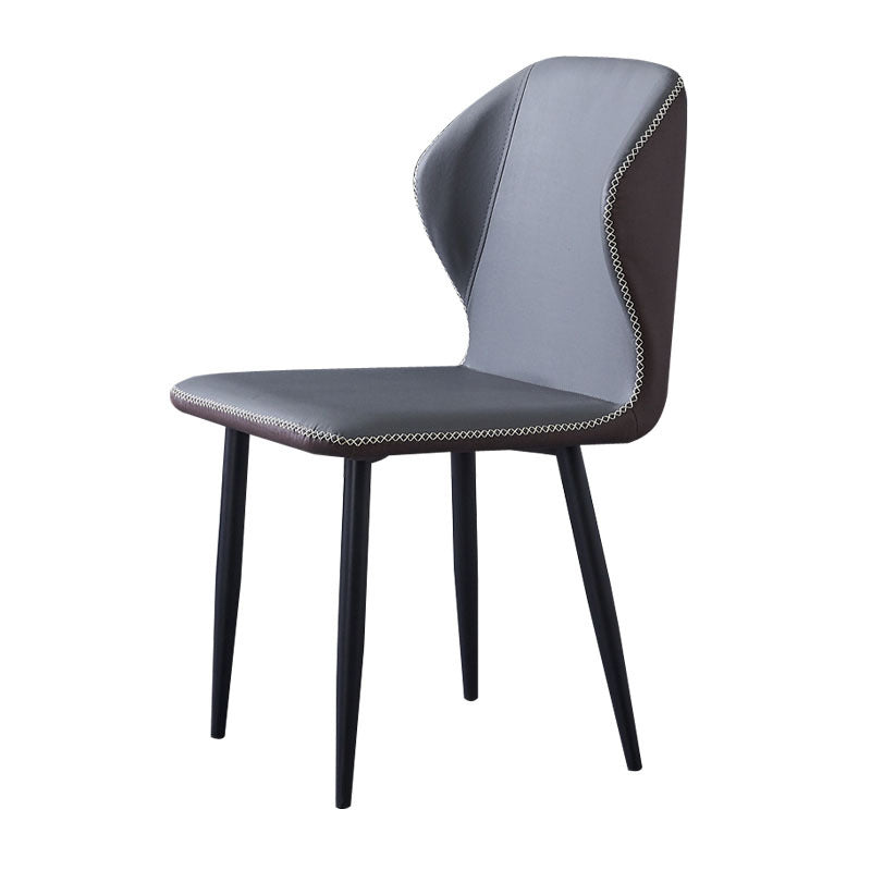 Contemporary Style Metal Chairs Wingback Side Kitchen Dining Room Chair Clearhalo ' kitchen&dining_furn' 'Dining Chairs' 'Dining Tables & Seating' 'dining_chair' 'furn' 'furn_dining_chair' 'Furniture' 'furniture_dining_chair' 'Kitchen & Dining Furniture' 'kitchen' 3826377