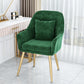 Scandinavian Style Metal Dining Chairs Coffee Shop Cushion Chair with Arm Blackish Green 1 Piece Brass Gold Clearhalo ' kitchen&dining_furn' 'Dining Chairs' 'Dining Tables & Seating' 'dining_chair' 'furn' 'furn_dining_chair' 'Furniture' 'furniture_dining_chair' 'Kitchen & Dining Furniture' 'kitchen' 3826395