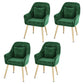 Scandinavian Style Metal Dining Chairs Coffee Shop Cushion Chair with Arm Blackish Green 4 Piece Set Brass Gold Clearhalo ' kitchen&dining_furn' 'Dining Chairs' 'Dining Tables & Seating' 'dining_chair' 'furn' 'furn_dining_chair' 'Furniture' 'furniture_dining_chair' 'Kitchen & Dining Furniture' 'kitchen' 3826399