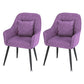 Scandinavian Style Metal Dining Chairs Coffee Shop Cushion Chair with Arm Dark Purple 2 Piece Set Black Clearhalo ' kitchen&dining_furn' 'Dining Chairs' 'Dining Tables & Seating' 'dining_chair' 'furn' 'furn_dining_chair' 'Furniture' 'furniture_dining_chair' 'Kitchen & Dining Furniture' 'kitchen' 3826403