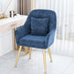 Scandinavian Style Metal Dining Chairs Coffee Shop Cushion Chair with Arm Ocean Blue 1 Piece Brass Gold Clearhalo ' kitchen&dining_furn' 'Dining Chairs' 'Dining Tables & Seating' 'dining_chair' 'furn' 'furn_dining_chair' 'Furniture' 'furniture_dining_chair' 'Kitchen & Dining Furniture' 'kitchen' 3826407