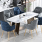 Scandinavian Style Metal Dining Chairs Coffee Shop Cushion Chair with Arm Clearhalo ' kitchen&dining_furn' 'Dining Chairs' 'Dining Tables & Seating' 'dining_chair' 'furn' 'furn_dining_chair' 'Furniture' 'furniture_dining_chair' 'Kitchen & Dining Furniture' 'kitchen' 3826415