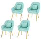 Scandinavian Style Metal Dining Chairs Coffee Shop Cushion Chair with Arm Lake Blue 4 Piece Set Brass Gold Clearhalo ' kitchen&dining_furn' 'Dining Chairs' 'Dining Tables & Seating' 'dining_chair' 'furn' 'furn_dining_chair' 'Furniture' 'furniture_dining_chair' 'Kitchen & Dining Furniture' 'kitchen' 3826420
