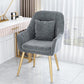 Scandinavian Style Metal Dining Chairs Coffee Shop Cushion Chair with Arm Dark Gray 1 Piece Brass Gold Clearhalo ' kitchen&dining_furn' 'Dining Chairs' 'Dining Tables & Seating' 'dining_chair' 'furn' 'furn_dining_chair' 'Furniture' 'furniture_dining_chair' 'Kitchen & Dining Furniture' 'kitchen' 3826427
