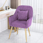 Scandinavian Style Metal Dining Chairs Coffee Shop Cushion Chair with Arm Dark Purple 1 Piece Brass Gold Clearhalo ' kitchen&dining_furn' 'Dining Chairs' 'Dining Tables & Seating' 'dining_chair' 'furn' 'furn_dining_chair' 'Furniture' 'furniture_dining_chair' 'Kitchen & Dining Furniture' 'kitchen' 3826433