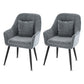 Scandinavian Style Metal Dining Chairs Coffee Shop Cushion Chair with Arm Dark Gray 2 Piece Set Black Clearhalo ' kitchen&dining_furn' 'Dining Chairs' 'Dining Tables & Seating' 'dining_chair' 'furn' 'furn_dining_chair' 'Furniture' 'furniture_dining_chair' 'Kitchen & Dining Furniture' 'kitchen' 3826437