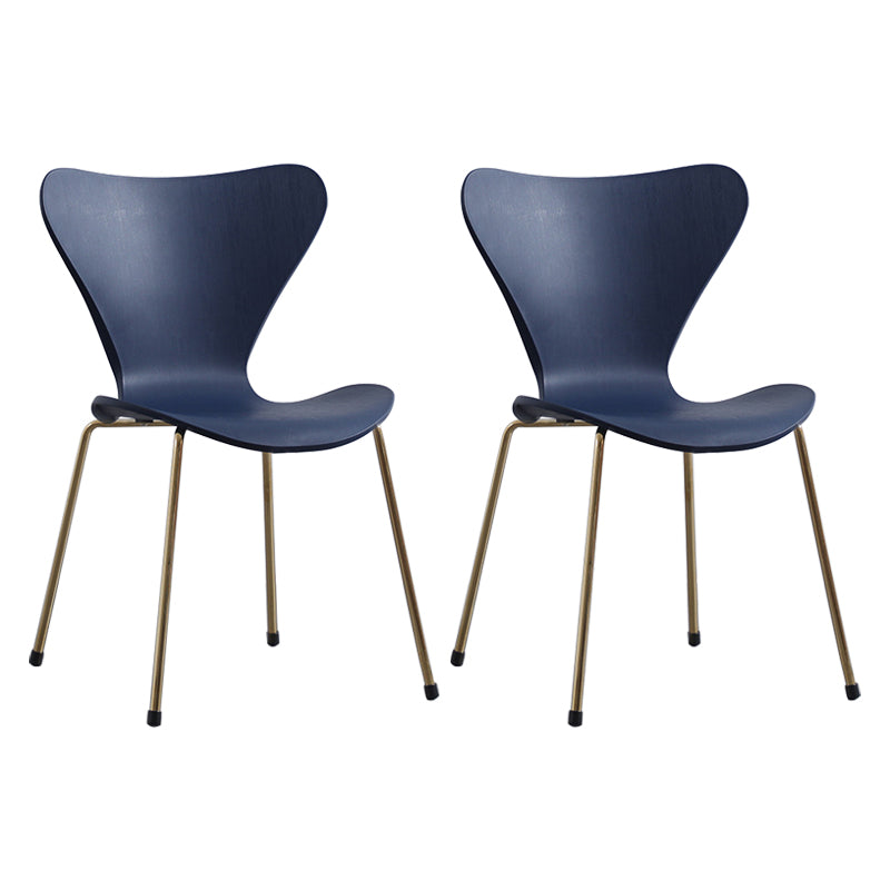 Contemporary Style Metal Chairs Kitchen Dining Solid Back Sides Chair Set Blue 2 Piece Set Brass Gold Clearhalo ' kitchen&dining_furn' 'Dining Chairs' 'Dining Tables & Seating' 'dining_chair' 'furn' 'furn_dining_chair' 'Furniture' 'furniture_dining_chair' 'Kitchen & Dining Furniture' 'kitchen' 3826463