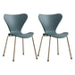 Contemporary Style Metal Chairs Kitchen Dining Solid Back Sides Chair Set Light Green 2 Piece Set Brass Gold Clearhalo ' kitchen&dining_furn' 'Dining Chairs' 'Dining Tables & Seating' 'dining_chair' 'furn' 'furn_dining_chair' 'Furniture' 'furniture_dining_chair' 'Kitchen & Dining Furniture' 'kitchen' 3826472