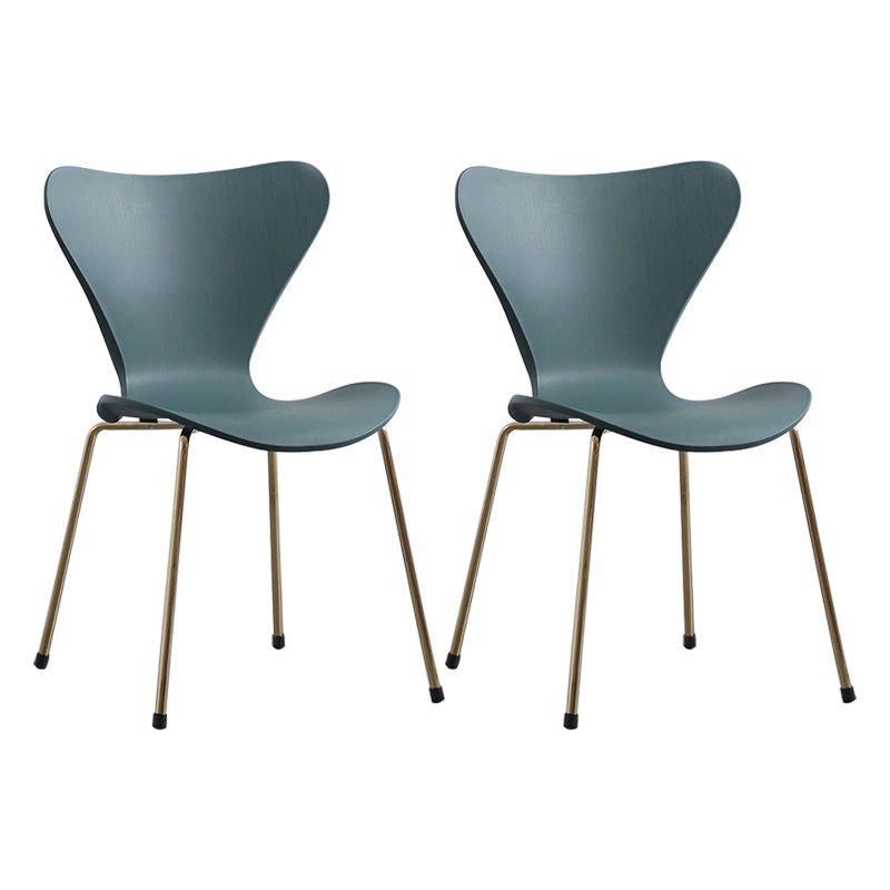Contemporary Style Metal Chairs Kitchen Dining Solid Back Sides Chair Set Light Green 2 Piece Set Brass Gold Clearhalo ' kitchen&dining_furn' 'Dining Chairs' 'Dining Tables & Seating' 'dining_chair' 'furn' 'furn_dining_chair' 'Furniture' 'furniture_dining_chair' 'Kitchen & Dining Furniture' 'kitchen' 3826472