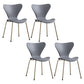 Contemporary Style Metal Chairs Kitchen Dining Solid Back Sides Chair Set Grey 4 Piece Set Brass Gold Clearhalo ' kitchen&dining_furn' 'Dining Chairs' 'Dining Tables & Seating' 'dining_chair' 'furn' 'furn_dining_chair' 'Furniture' 'furniture_dining_chair' 'Kitchen & Dining Furniture' 'kitchen' 3826479