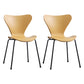 Contemporary Style Metal Chairs Kitchen Dining Solid Back Sides Chair Set Yellow 2 Piece Set Black Clearhalo ' kitchen&dining_furn' 'Dining Chairs' 'Dining Tables & Seating' 'dining_chair' 'furn' 'furn_dining_chair' 'Furniture' 'furniture_dining_chair' 'Kitchen & Dining Furniture' 'kitchen' 3826493