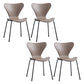 Contemporary Style Metal Chairs Kitchen Dining Solid Back Sides Chair Set Coffee 4 Piece Set Black Clearhalo ' kitchen&dining_furn' 'Dining Chairs' 'Dining Tables & Seating' 'dining_chair' 'furn' 'furn_dining_chair' 'Furniture' 'furniture_dining_chair' 'Kitchen & Dining Furniture' 'kitchen' 3826497