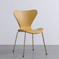Contemporary Style Metal Chairs Kitchen Dining Solid Back Sides Chair Set Yellow 1 Piece Brass Gold Clearhalo ' kitchen&dining_furn' 'Dining Chairs' 'Dining Tables & Seating' 'dining_chair' 'furn' 'furn_dining_chair' 'Furniture' 'furniture_dining_chair' 'Kitchen & Dining Furniture' 'kitchen' 3826501