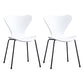 Contemporary Style Metal Chairs Kitchen Dining Solid Back Sides Chair Set White 2 Piece Set Black Clearhalo ' kitchen&dining_furn' 'Dining Chairs' 'Dining Tables & Seating' 'dining_chair' 'furn' 'furn_dining_chair' 'Furniture' 'furniture_dining_chair' 'Kitchen & Dining Furniture' 'kitchen' 3826505