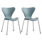 Contemporary Style Metal Chairs Kitchen Dining Solid Back Sides Chair Set Light Green 2 Piece Set Silver Clearhalo ' kitchen&dining_furn' 'Dining Chairs' 'Dining Tables & Seating' 'dining_chair' 'furn' 'furn_dining_chair' 'Furniture' 'furniture_dining_chair' 'Kitchen & Dining Furniture' 'kitchen' 3826510