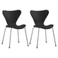 Contemporary Style Metal Chairs Kitchen Dining Solid Back Sides Chair Set Black 2 Piece Set Silver Clearhalo ' kitchen&dining_furn' 'Dining Chairs' 'Dining Tables & Seating' 'dining_chair' 'furn' 'furn_dining_chair' 'Furniture' 'furniture_dining_chair' 'Kitchen & Dining Furniture' 'kitchen' 3826514
