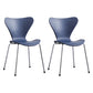 Contemporary Style Metal Chairs Kitchen Dining Solid Back Sides Chair Set Blue 2 Piece Set Silver Clearhalo ' kitchen&dining_furn' 'Dining Chairs' 'Dining Tables & Seating' 'dining_chair' 'furn' 'furn_dining_chair' 'Furniture' 'furniture_dining_chair' 'Kitchen & Dining Furniture' 'kitchen' 3826517