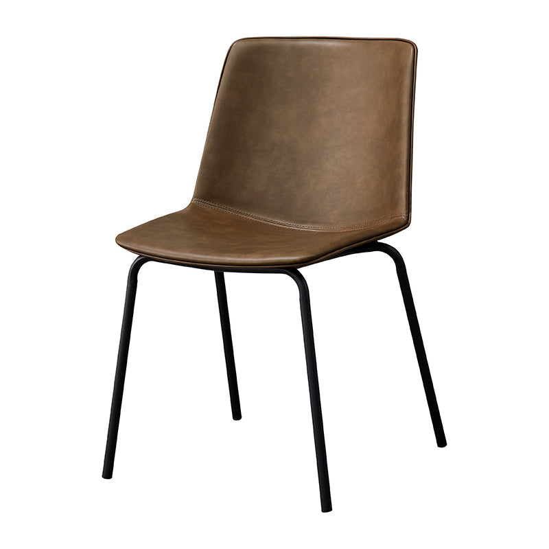 Contemporary Style Metal Chair Kitchen Dining Room Solid Back Side Chairs Set Khaki 1 Piece Clearhalo ' kitchen&dining_furn' 'Dining Chairs' 'Dining Tables & Seating' 'dining_chair' 'furn' 'furn_dining_chair' 'Furniture' 'furniture_dining_chair' 'Kitchen & Dining Furniture' 'kitchen' 3826529