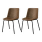 Contemporary Style Metal Chair Kitchen Dining Room Solid Back Side Chairs Set Khaki 2 Piece Set Clearhalo ' kitchen&dining_furn' 'Dining Chairs' 'Dining Tables & Seating' 'dining_chair' 'furn' 'furn_dining_chair' 'Furniture' 'furniture_dining_chair' 'Kitchen & Dining Furniture' 'kitchen' 3826532