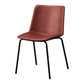 Contemporary Style Metal Chair Kitchen Dining Room Solid Back Side Chairs Set Burgundy 1 Piece Clearhalo ' kitchen&dining_furn' 'Dining Chairs' 'Dining Tables & Seating' 'dining_chair' 'furn' 'furn_dining_chair' 'Furniture' 'furniture_dining_chair' 'Kitchen & Dining Furniture' 'kitchen' 3826539