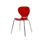 Contemporary Style Metal Chairs Set Solid Back Side Kitchen Dining Chair Red 1 Piece Clearhalo ' kitchen&dining_furn' 'Dining Chairs' 'Dining Tables & Seating' 'dining_chair' 'furn' 'furn_dining_chair' 'Furniture' 'furniture_dining_chair' 'Kitchen & Dining Furniture' 'kitchen' 3826550