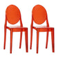 European Glam Style Plastic Chair Open Back Side Kitchen Dining Chairs Red 2 Piece Set Clearhalo ' kitchen&dining_furn' 'Dining Chairs' 'Dining Tables & Seating' 'dining_chair' 'furn' 'furn_dining_chair' 'Furniture' 'furniture_dining_chair' 'Kitchen & Dining Furniture' 'kitchen' 3826567