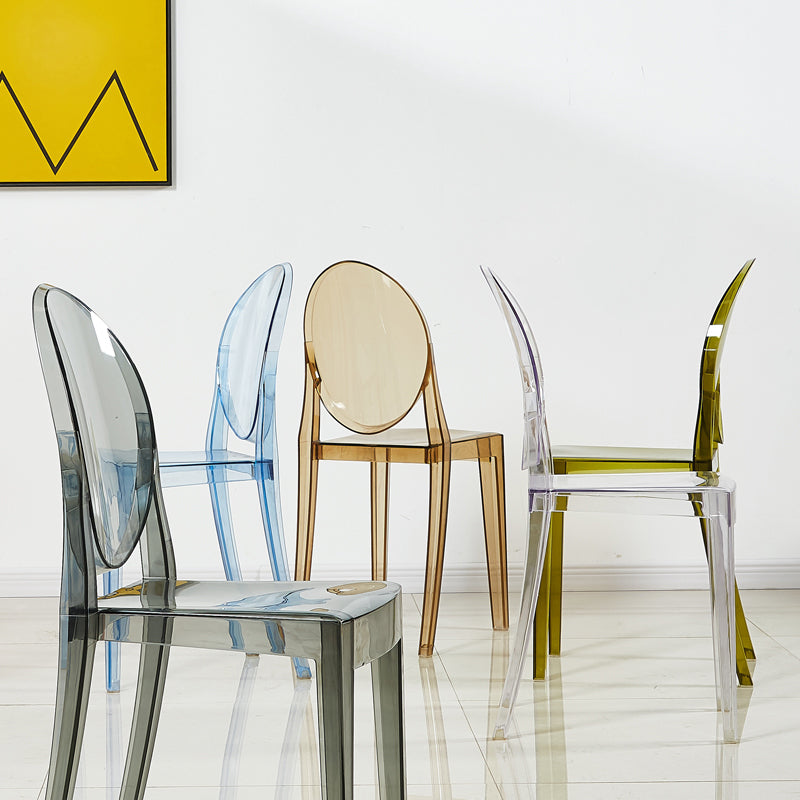 European Glam Style Plastic Chair Open Back Side Kitchen Dining Chairs Clearhalo ' kitchen&dining_furn' 'Dining Chairs' 'Dining Tables & Seating' 'dining_chair' 'furn' 'furn_dining_chair' 'Furniture' 'furniture_dining_chair' 'Kitchen & Dining Furniture' 'kitchen' 3826568