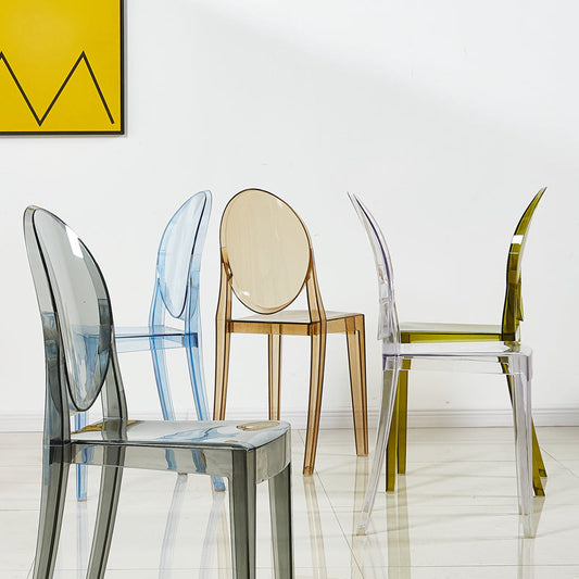 European Glam Style Plastic Chair Open Back Side Kitchen Dining Chairs Clearhalo ' kitchen&dining_furn' 'Dining Chairs' 'Dining Tables & Seating' 'dining_chair' 'furn' 'furn_dining_chair' 'Furniture' 'furniture_dining_chair' 'Kitchen & Dining Furniture' 'kitchen' 3826568