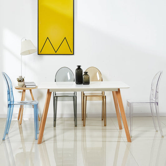 European Glam Style Plastic Chair Open Back Side Kitchen Dining Chairs Clearhalo ' kitchen&dining_furn' 'Dining Chairs' 'Dining Tables & Seating' 'dining_chair' 'furn' 'furn_dining_chair' 'Furniture' 'furniture_dining_chair' 'Kitchen & Dining Furniture' 'kitchen' 3826570