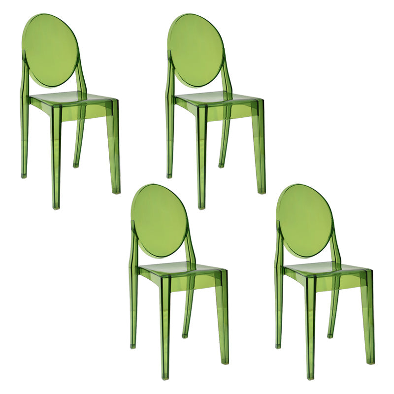 European Glam Style Plastic Chair Open Back Side Kitchen Dining Chairs Green 4 Piece Set Clearhalo ' kitchen&dining_furn' 'Dining Chairs' 'Dining Tables & Seating' 'dining_chair' 'furn' 'furn_dining_chair' 'Furniture' 'furniture_dining_chair' 'Kitchen & Dining Furniture' 'kitchen' 3826575