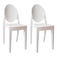 European Glam Style Plastic Chair Open Back Side Kitchen Dining Chairs White 2 Piece Set Clearhalo ' kitchen&dining_furn' 'Dining Chairs' 'Dining Tables & Seating' 'dining_chair' 'furn' 'furn_dining_chair' 'Furniture' 'furniture_dining_chair' 'Kitchen & Dining Furniture' 'kitchen' 3826586