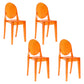 European Glam Style Plastic Chair Open Back Side Kitchen Dining Chairs Orange 4 Piece Set Clearhalo ' kitchen&dining_furn' 'Dining Chairs' 'Dining Tables & Seating' 'dining_chair' 'furn' 'furn_dining_chair' 'Furniture' 'furniture_dining_chair' 'Kitchen & Dining Furniture' 'kitchen' 3826590