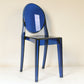European Glam Style Plastic Chair Open Back Side Kitchen Dining Chairs Blue 1 Piece Clearhalo ' kitchen&dining_furn' 'Dining Chairs' 'Dining Tables & Seating' 'dining_chair' 'furn' 'furn_dining_chair' 'Furniture' 'furniture_dining_chair' 'Kitchen & Dining Furniture' 'kitchen' 3826594