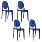 European Glam Style Plastic Chair Open Back Side Kitchen Dining Chairs Blue 4 Piece Set Clearhalo ' kitchen&dining_furn' 'Dining Chairs' 'Dining Tables & Seating' 'dining_chair' 'furn' 'furn_dining_chair' 'Furniture' 'furniture_dining_chair' 'Kitchen & Dining Furniture' 'kitchen' 3826596