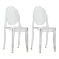 European Glam Style Plastic Chair Open Back Side Kitchen Dining Chairs Clear 2 Piece Set Clearhalo ' kitchen&dining_furn' 'Dining Chairs' 'Dining Tables & Seating' 'dining_chair' 'furn' 'furn_dining_chair' 'Furniture' 'furniture_dining_chair' 'Kitchen & Dining Furniture' 'kitchen' 3826601