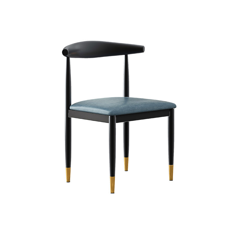 Contemporary Metal Side Chair Restaurant Armless Cow Horn Open Back Dining Side Chair Clearhalo ' kitchen&dining_furn' 'Dining Chairs' 'Dining Tables & Seating' 'dining_chair' 'furn' 'furn_dining_chair' 'Furniture' 'furniture_dining_chair' 'Kitchen & Dining Furniture' 'kitchen' 3826614