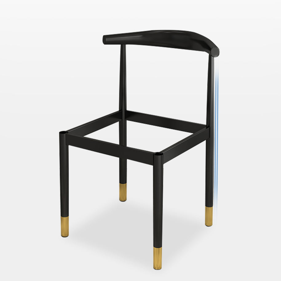 Contemporary Metal Side Chair Restaurant Armless Cow Horn Open Back Dining Side Chair Clearhalo ' kitchen&dining_furn' 'Dining Chairs' 'Dining Tables & Seating' 'dining_chair' 'furn' 'furn_dining_chair' 'Furniture' 'furniture_dining_chair' 'Kitchen & Dining Furniture' 'kitchen' 3826622