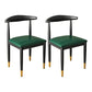Contemporary Metal Side Chair Restaurant Armless Cow Horn Open Back Dining Side Chair Blackish Green 2 Piece Set Brass Gold Clearhalo ' kitchen&dining_furn' 'Dining Chairs' 'Dining Tables & Seating' 'dining_chair' 'furn' 'furn_dining_chair' 'Furniture' 'furniture_dining_chair' 'Kitchen & Dining Furniture' 'kitchen' 3826629