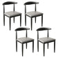 Contemporary Metal Side Chair Restaurant Armless Cow Horn Open Back Dining Side Chair Grey 4 Piece Set Black Clearhalo ' kitchen&dining_furn' 'Dining Chairs' 'Dining Tables & Seating' 'dining_chair' 'furn' 'furn_dining_chair' 'Furniture' 'furniture_dining_chair' 'Kitchen & Dining Furniture' 'kitchen' 3826633